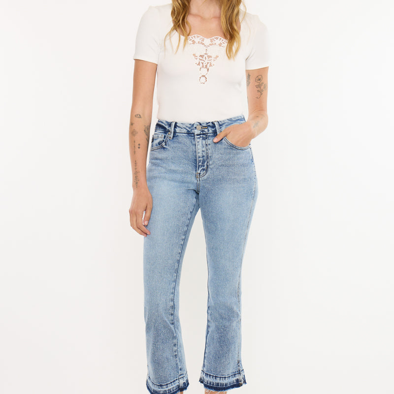 Kayla High Rise Crop Flare - Official Kancan USA