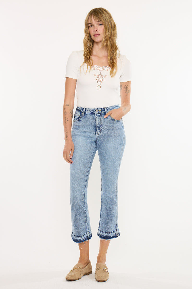 Kayla High Rise Crop Flare - Official Kancan USA