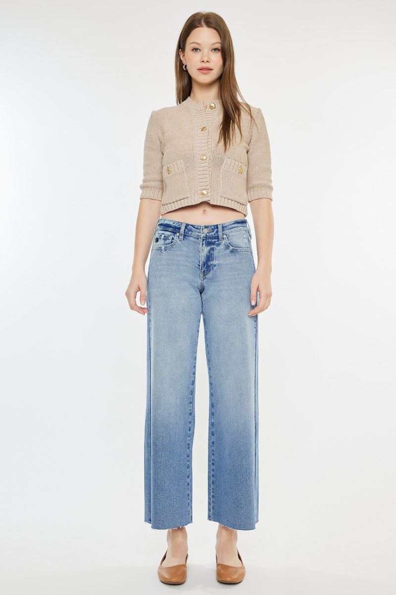 Maya Mid Rise Wide Leg Jeans - Official Kancan USA