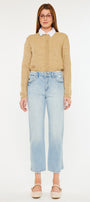 Lane High Rise Cropped Straight Leg  Jeans - Official Kancan USA