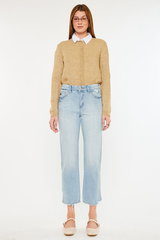 Lane High Rise Cropped Straight Leg  Jeans - Official Kancan USA
