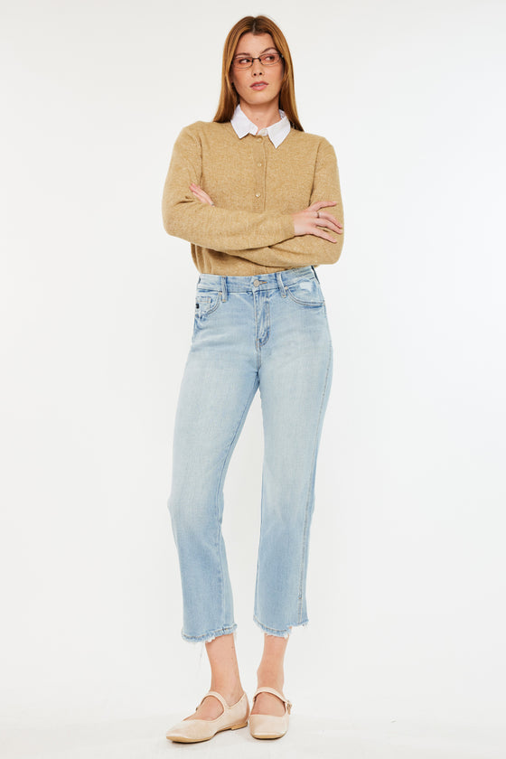 Lane High Rise Cropped Straight Leg  Jeans - Official Kancan USA