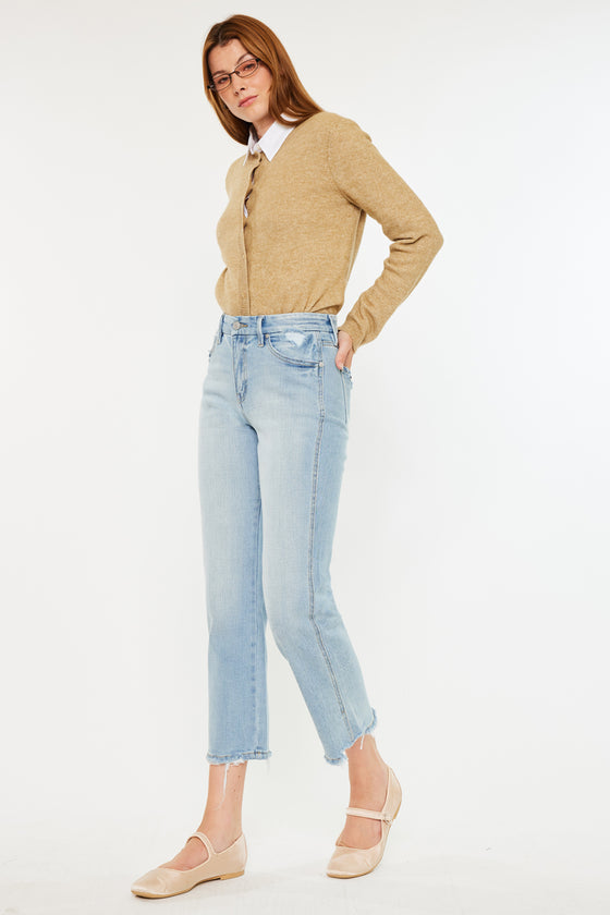 Lane High Rise Cropped Straight Leg  Jeans - Official Kancan USA