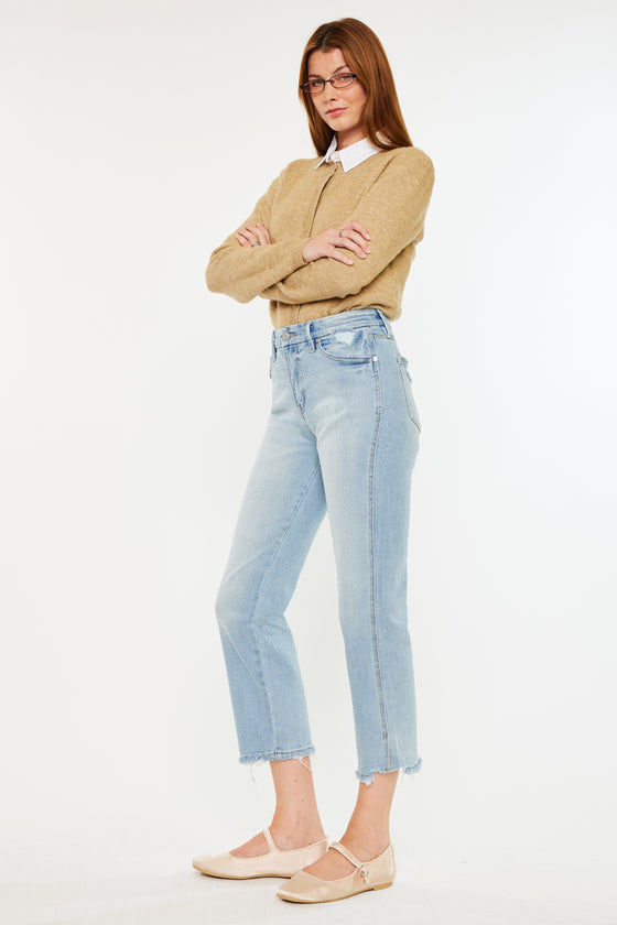 Lane High Rise Cropped Straight Leg  Jeans - Official Kancan USA