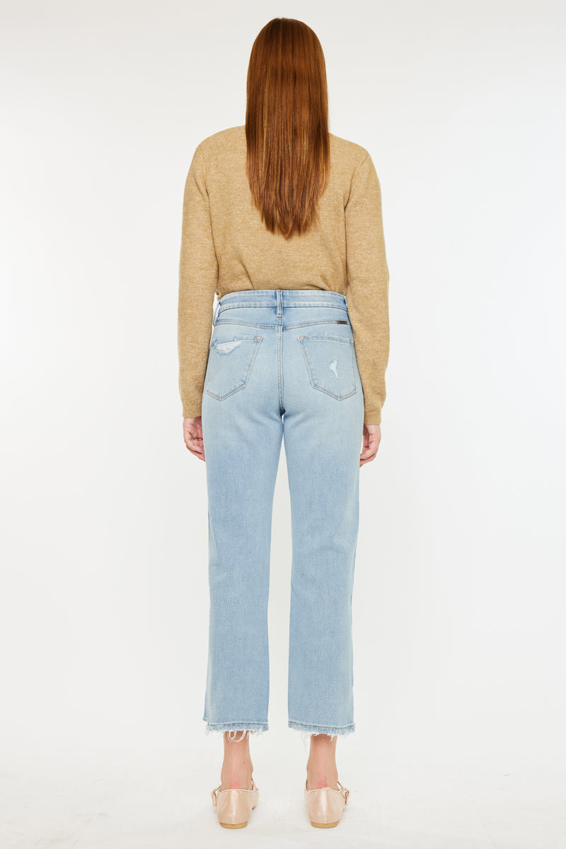 Lane High Rise Cropped Straight Leg  Jeans - Official Kancan USA