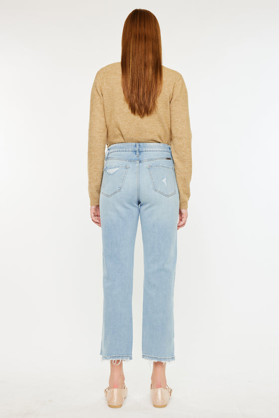 Lane High Rise Cropped Straight Leg  Jeans - Official Kancan USA