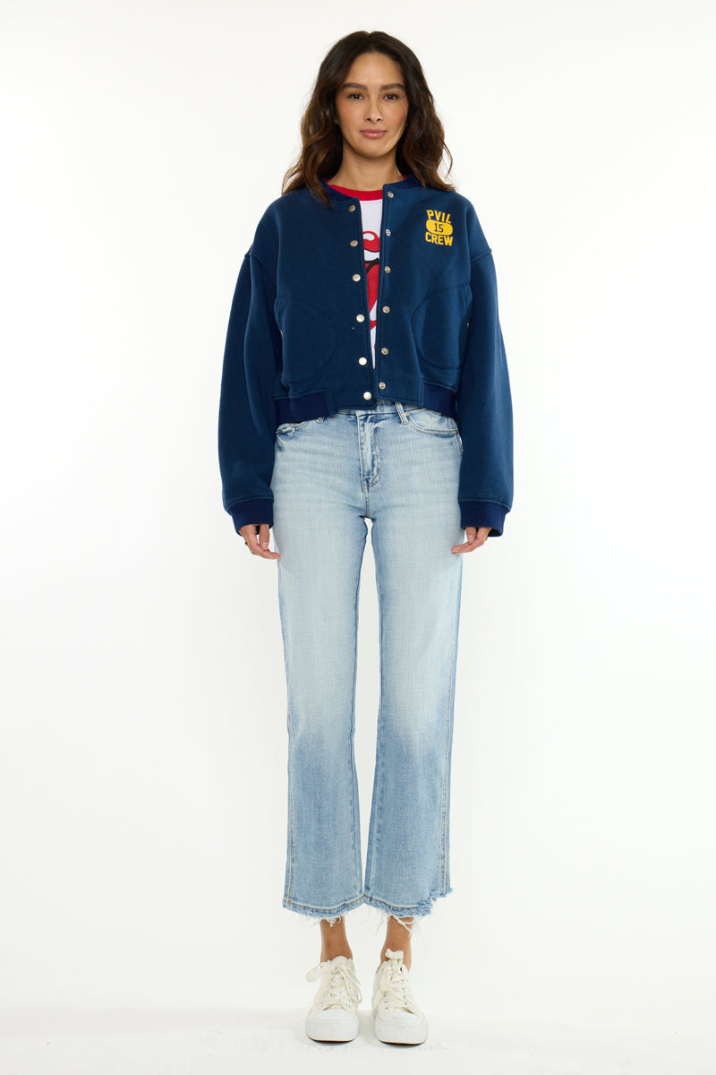 Lane High Rise Cropped Straight