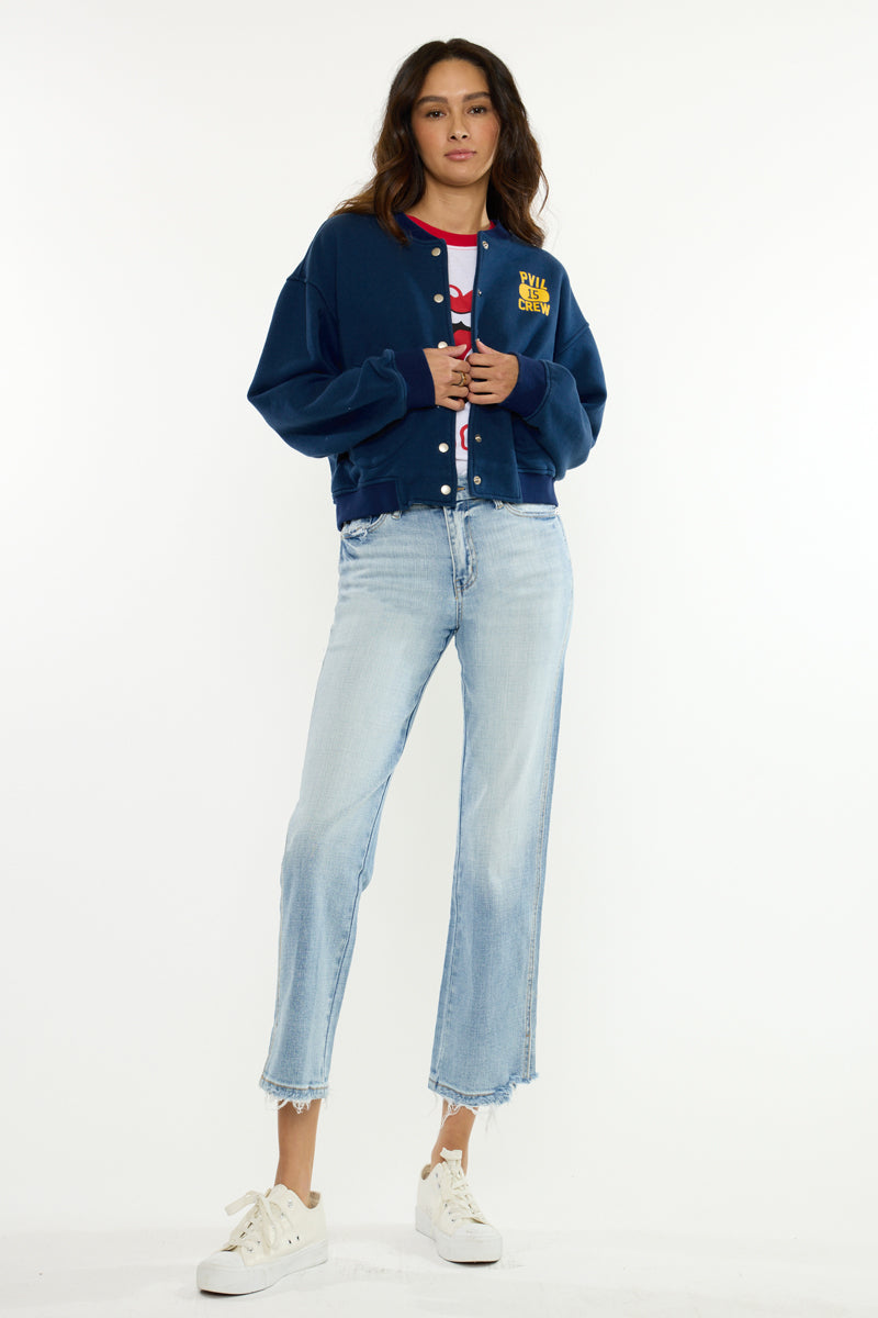 Lane High Rise Cropped Straight