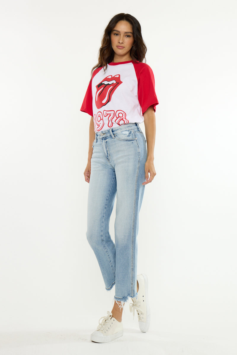 Lane High Rise Cropped Straight