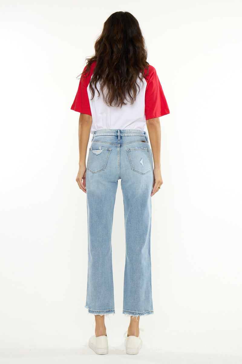 Lane High Rise Cropped Straight