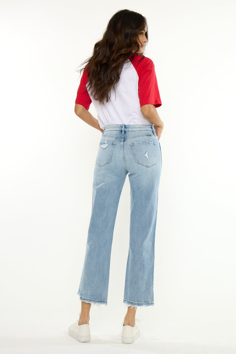 Lane High Rise Cropped Straight