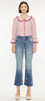Hillary High Rise Cropped Flare Jeans - Official Kancan USA