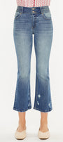 Hillary High Rise Cropped Flare Jeans - Official Kancan USA