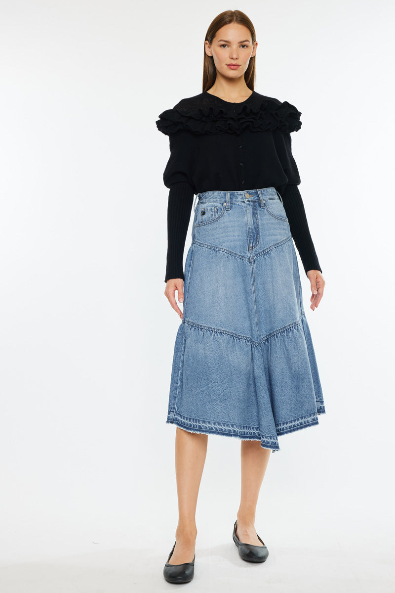 Santina Ultra High Rise Midi Skirt - Official Kancan USA
