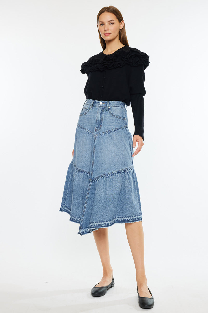 Santina Ultra High Rise Midi Skirt – Kancan USA