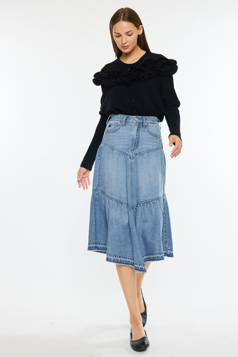 Santina Ultra High Rise Midi Skirt – Kancan USA