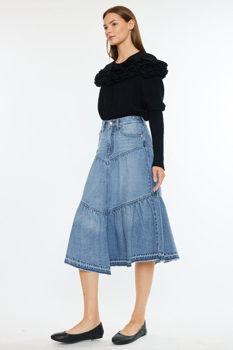 Santina Ultra High Rise Midi Skirt - Official Kancan USA