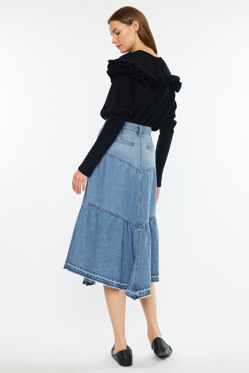 Santina Ultra High Rise Midi Skirt - Official Kancan USA