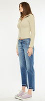 Megan Mid Rise Crop Straight Jeans - Official Kancan USA