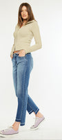 Megan Mid Rise Crop Straight Jeans - Official Kancan USA