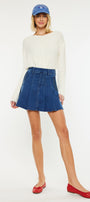 Sandy High Rise Pleated Mini Skort - Official Kancan USA