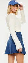 Sandy High Rise Pleated Mini Skort - Official Kancan USA