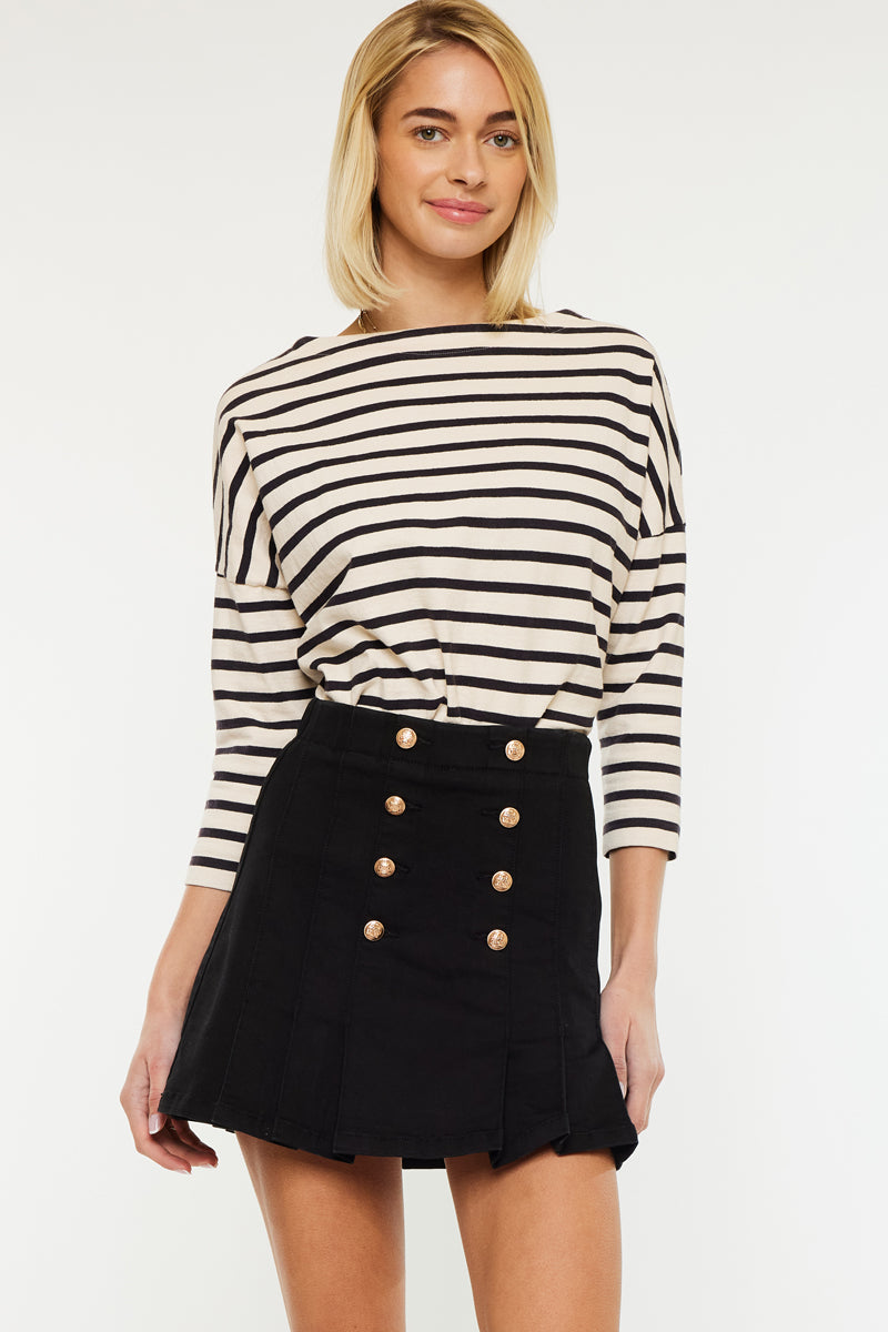 Irene High Rise Pleated Mini Skort - Official Kancan USA