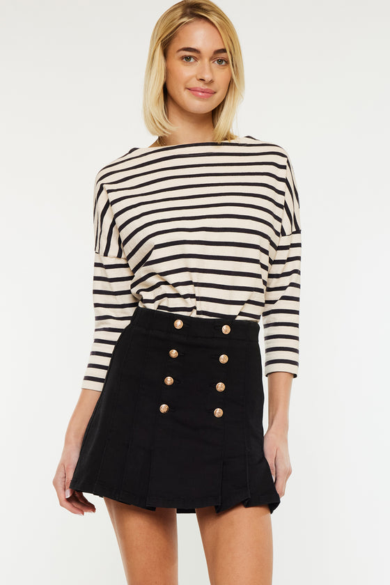 Irene High Rise Pleated Mini Skort - Official Kancan USA