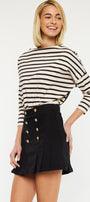 Irene High Rise Pleated Mini Skort - Official Kancan USA