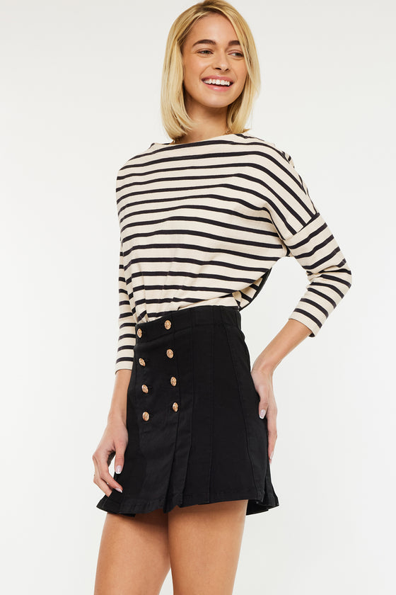 Irene High Rise Pleated Mini Skort - Official Kancan USA