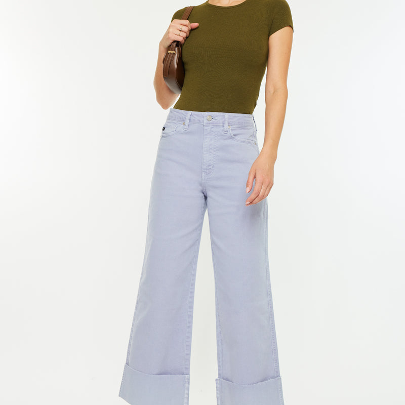 Sammie High Rise 90's Cropped Wide Leg Jeans - Official Kancan USA