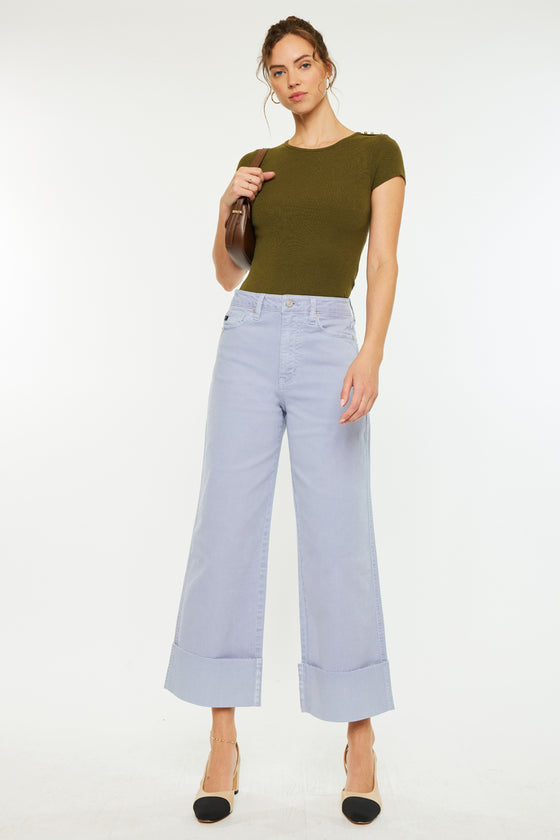 Sammie High Rise 90's Cropped Wide Leg Jeans - Official Kancan USA
