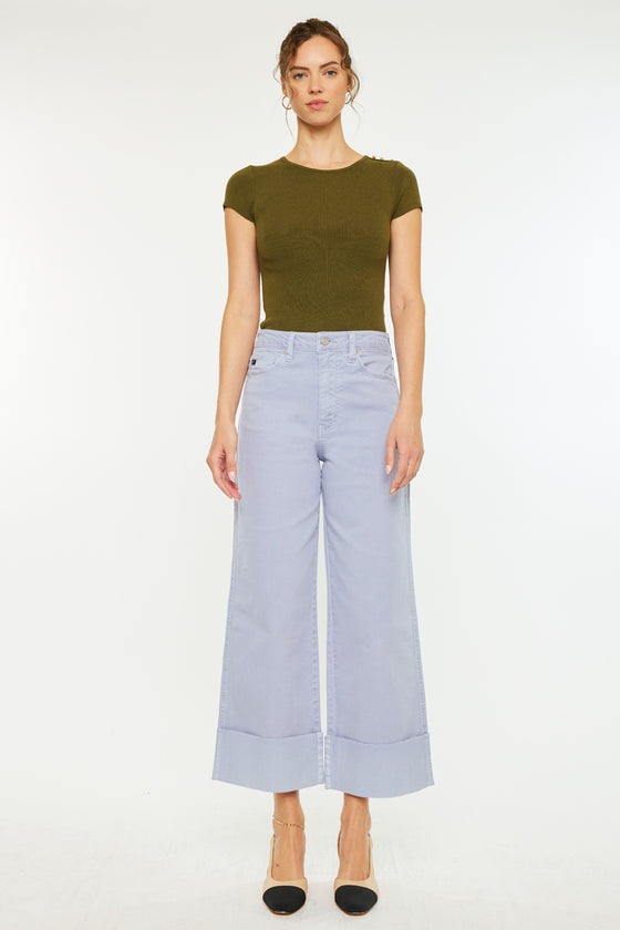 Sammie High Rise 90's Cropped Wide Leg Jeans - Official Kancan USA