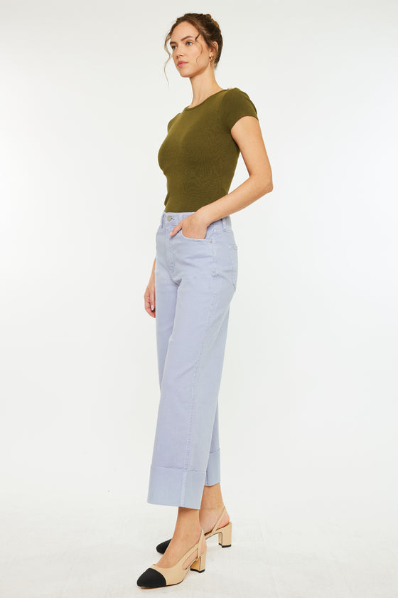 Sammie High Rise 90's Cropped Wide Leg Jeans - Official Kancan USA