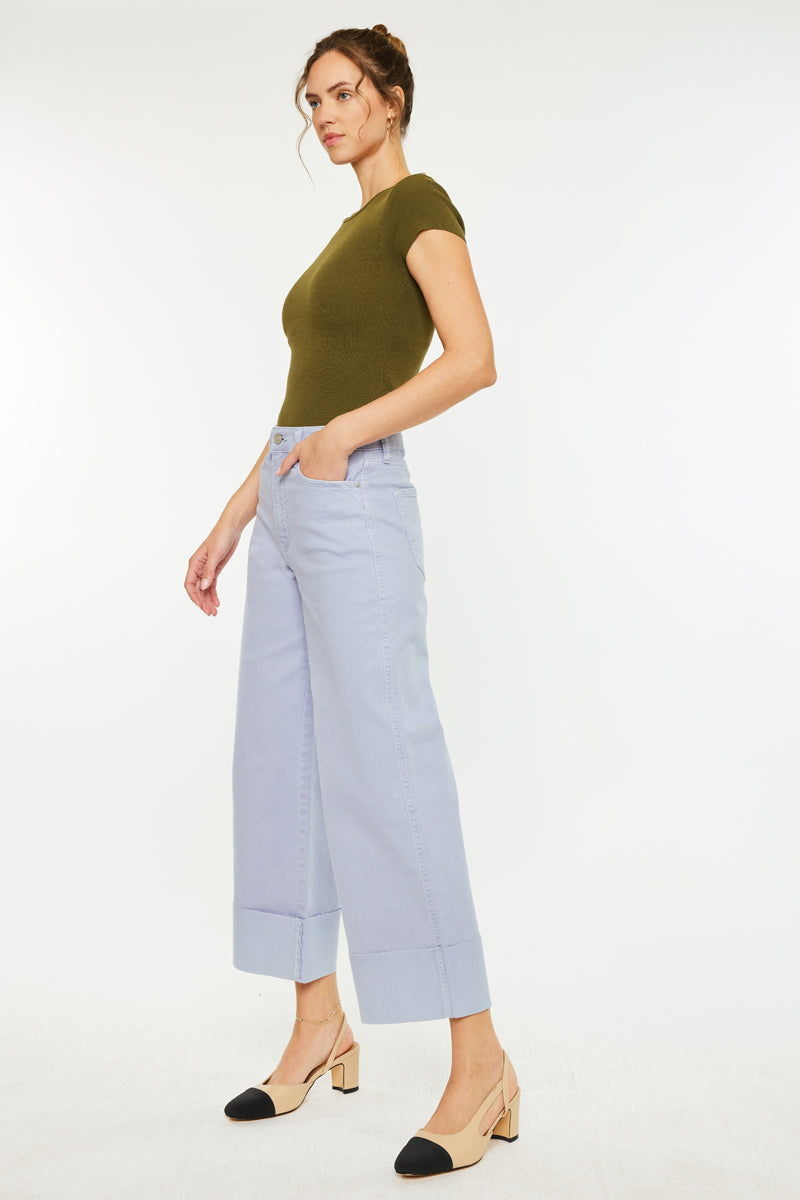 Sammie High Rise 90's Cropped Wide Leg Jeans - Official Kancan USA