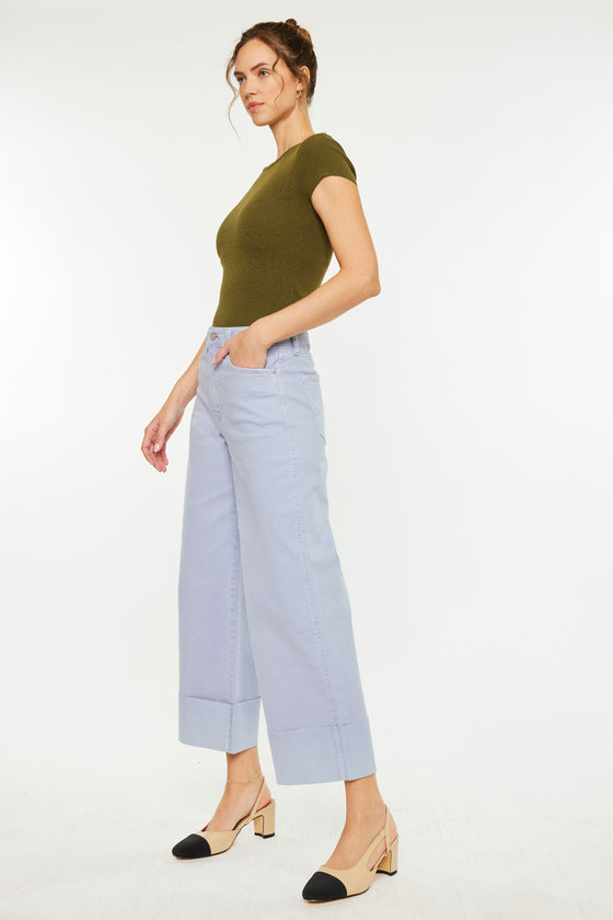 Sammie High Rise 90's Cropped Wide Leg Jeans - Official Kancan USA
