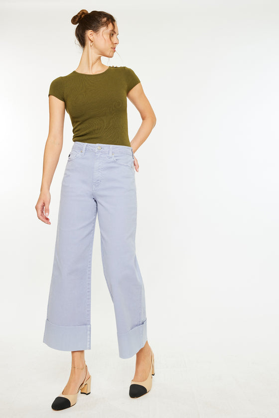 Sammie High Rise 90's Cropped Wide Leg Jeans - Official Kancan USA