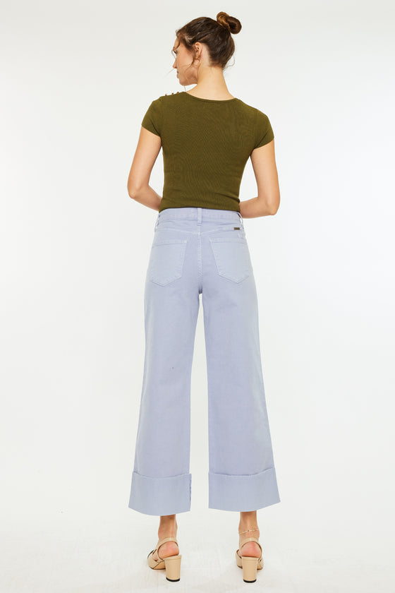 Sammie High Rise 90's Cropped Wide Leg Jeans - Official Kancan USA