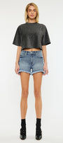 Elsie High Rise Mom Shorts - Official Kancan USA