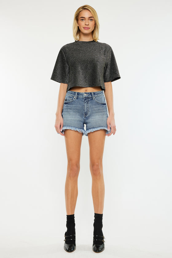 Elsie High Rise Mom Shorts - Official Kancan USA