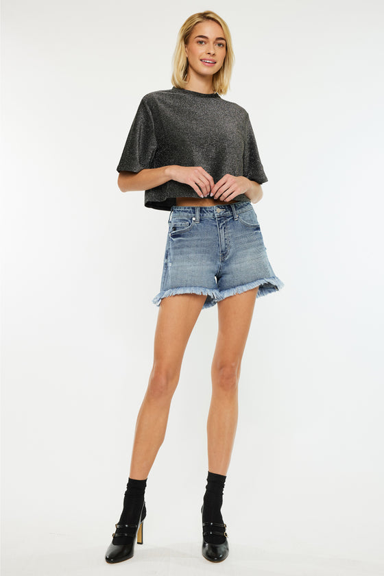 Elsie High Rise Mom Shorts - Official Kancan USA