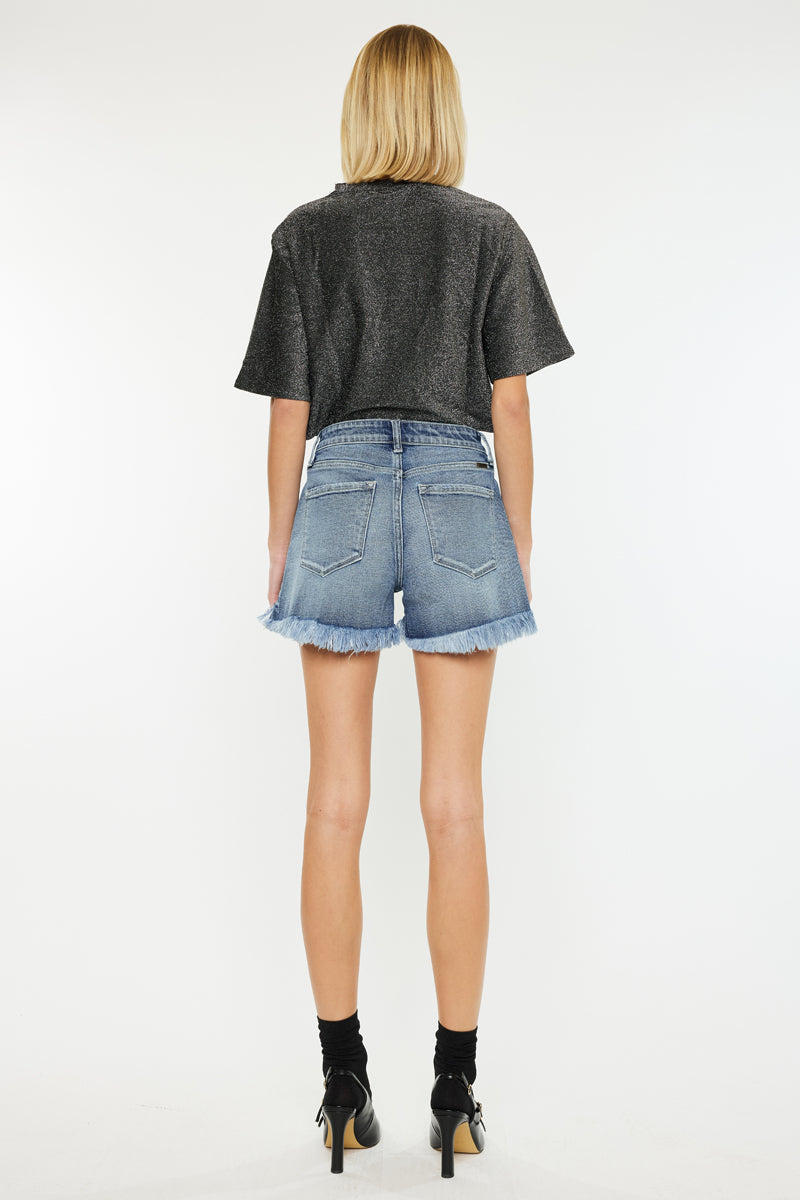 Elsie High Rise Mom Shorts - Official Kancan USA