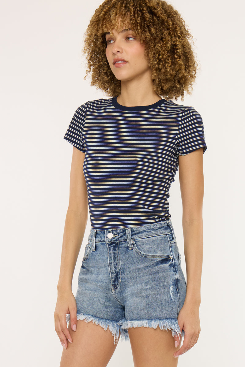 Elsie High Rise Mom Shorts - Official Kancan USA