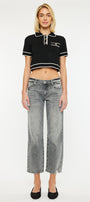 Chai Mid Rise Cropped Straight Jeans - Official Kancan USA