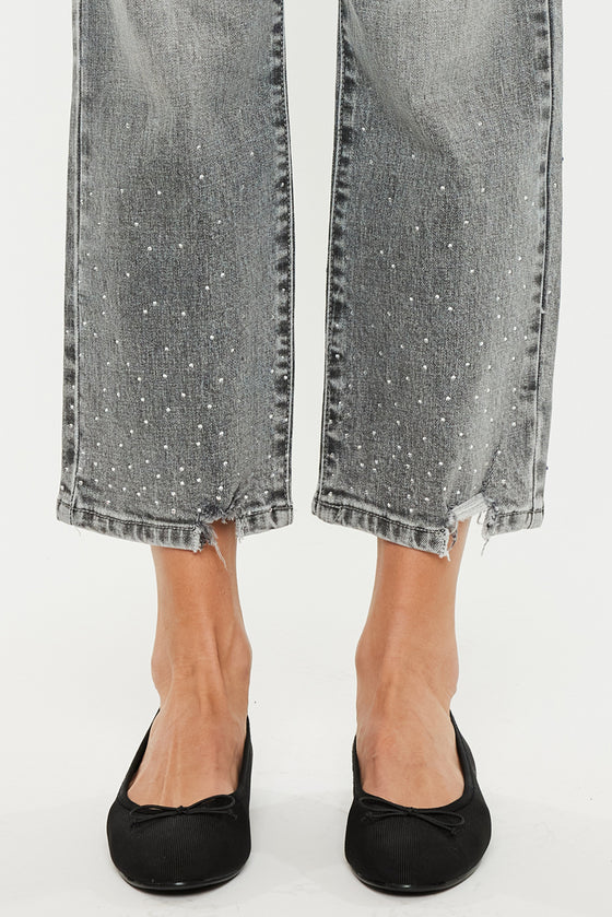 Chai Mid Rise Cropped Straight Jeans - Official Kancan USA