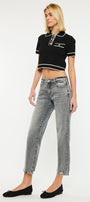 Chai Mid Rise Cropped Straight Jeans - Official Kancan USA