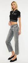 Chai Mid Rise Cropped Straight Jeans - Official Kancan USA