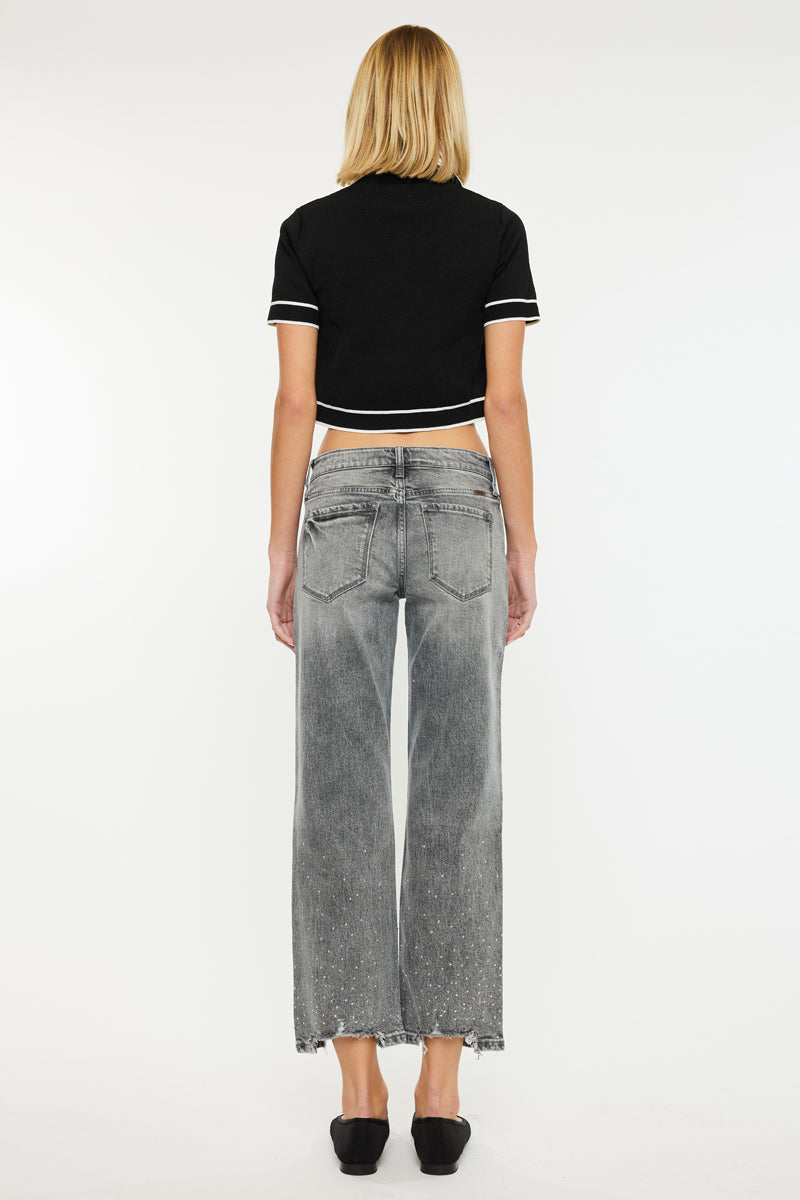 Chai Mid Rise Cropped Straight Jeans - Official Kancan USA