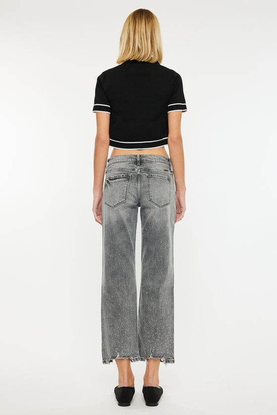 Chai Mid Rise Cropped Straight Jeans - Official Kancan USA