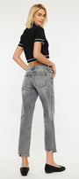 Chai Mid Rise Cropped Straight Jeans - Official Kancan USA